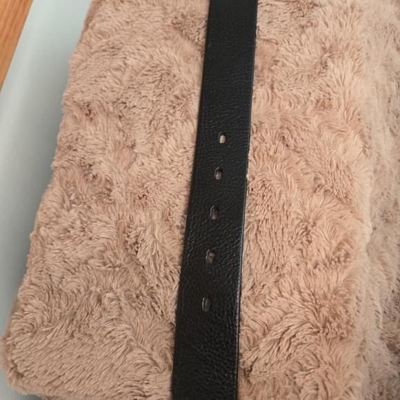 Fossil Black Genuine Leather Belt 26” Silver Tone Buckle - Picture 5 of 5